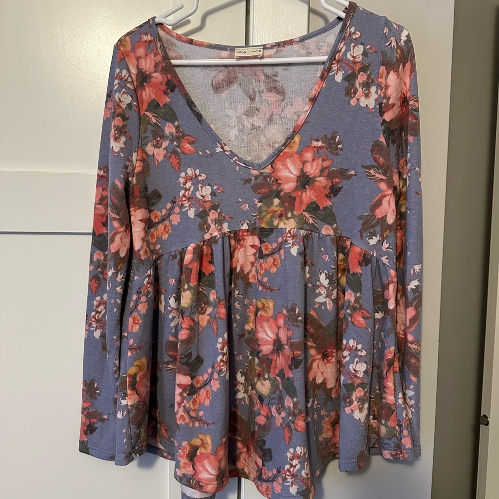 Lovely Melody V neck babydoll top